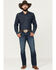 Image #1 - Wrangler Retro Men's Elwick Dark Wash Slim Bootcut Stretch Denim Jeans - Tall, Dark Wash, hi-res