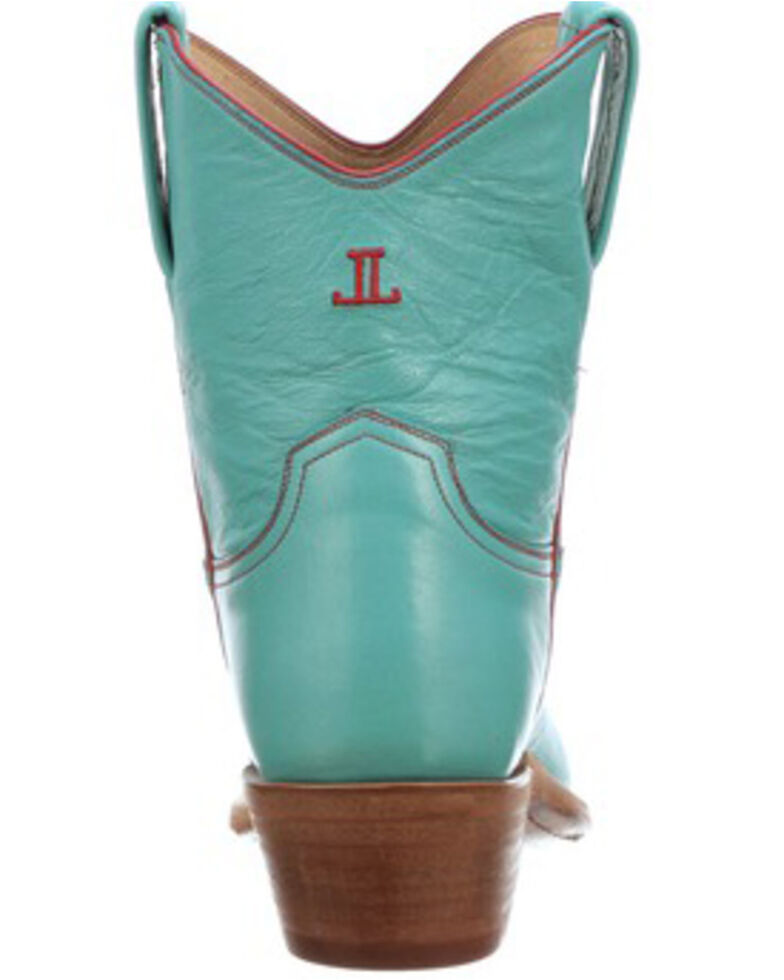 Lucchese Women's Gaby Western Booties - Round Toe, Turquoise, hi-res