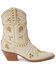 Image #2 - Matisse Women's Amber Western Booties - Round Toe, Ivory, hi-res