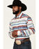 Image #2 - Roper Men's Arrow Horizontal Southwestern Print Long Sleeve Snap Western Shirt , Multi, hi-res