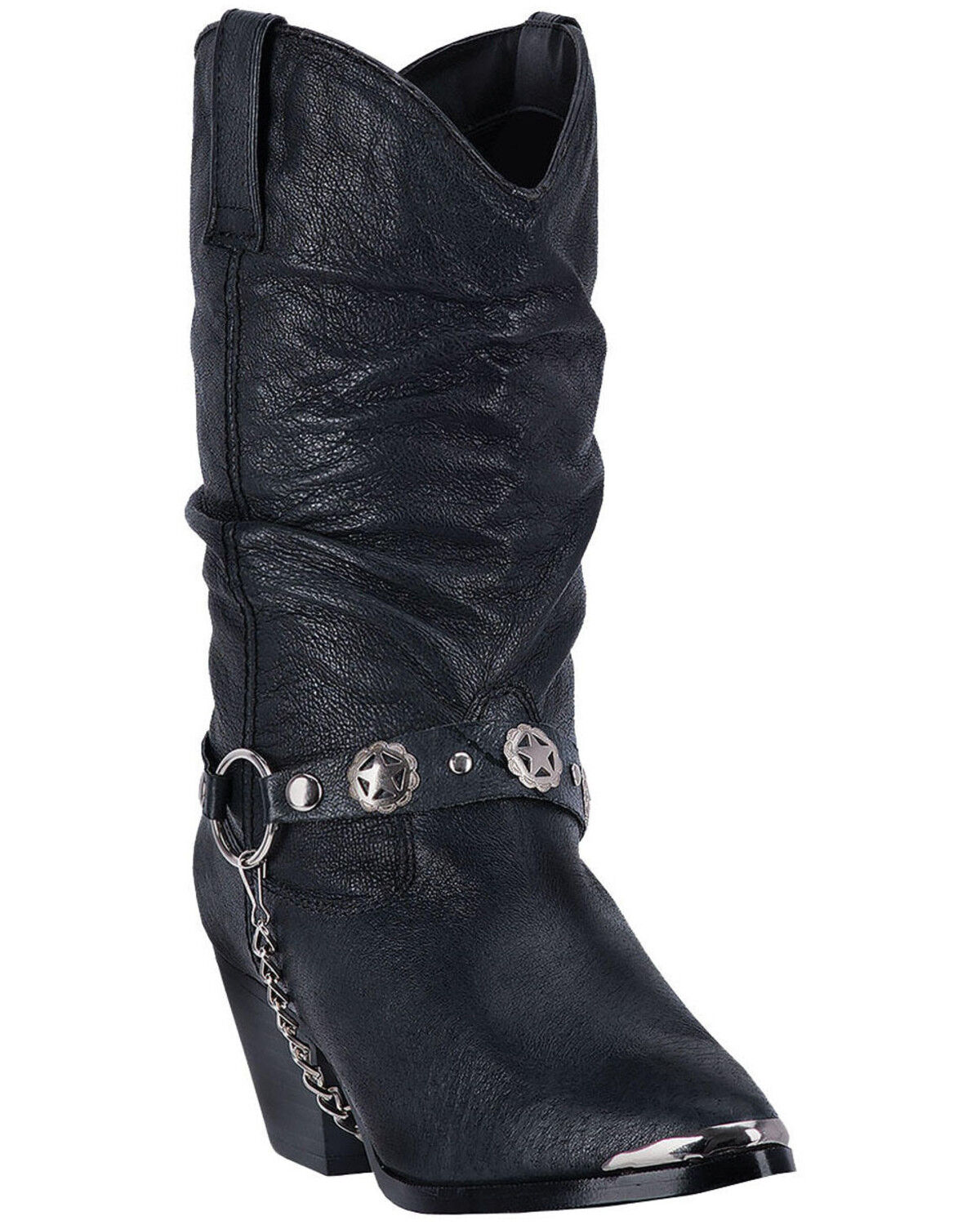 Image #1 - Dingo Women's Supple Pigskin Western Boots - Round Toe, Black, hi-res