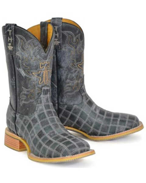 Tin Haul Men's King Of Clubs Western Boots - Broad Square Toe , Multi, hi-res