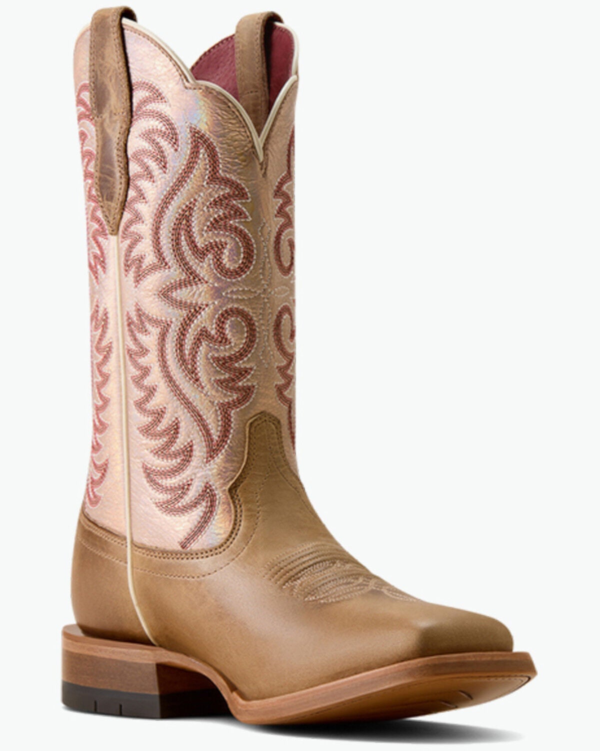 Ariat Women's Frontier Drift Western Boots - Broad Square Toe, Brown, hi-res