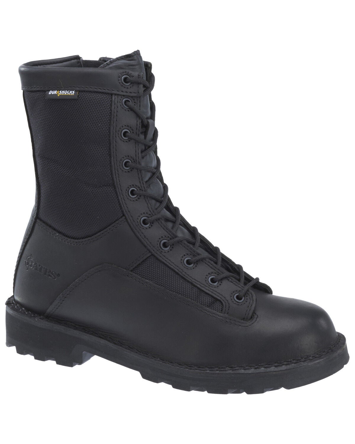 Bates Men's Durashocks Lace-Up Work Boots - Soft Toe, Black, hi-res