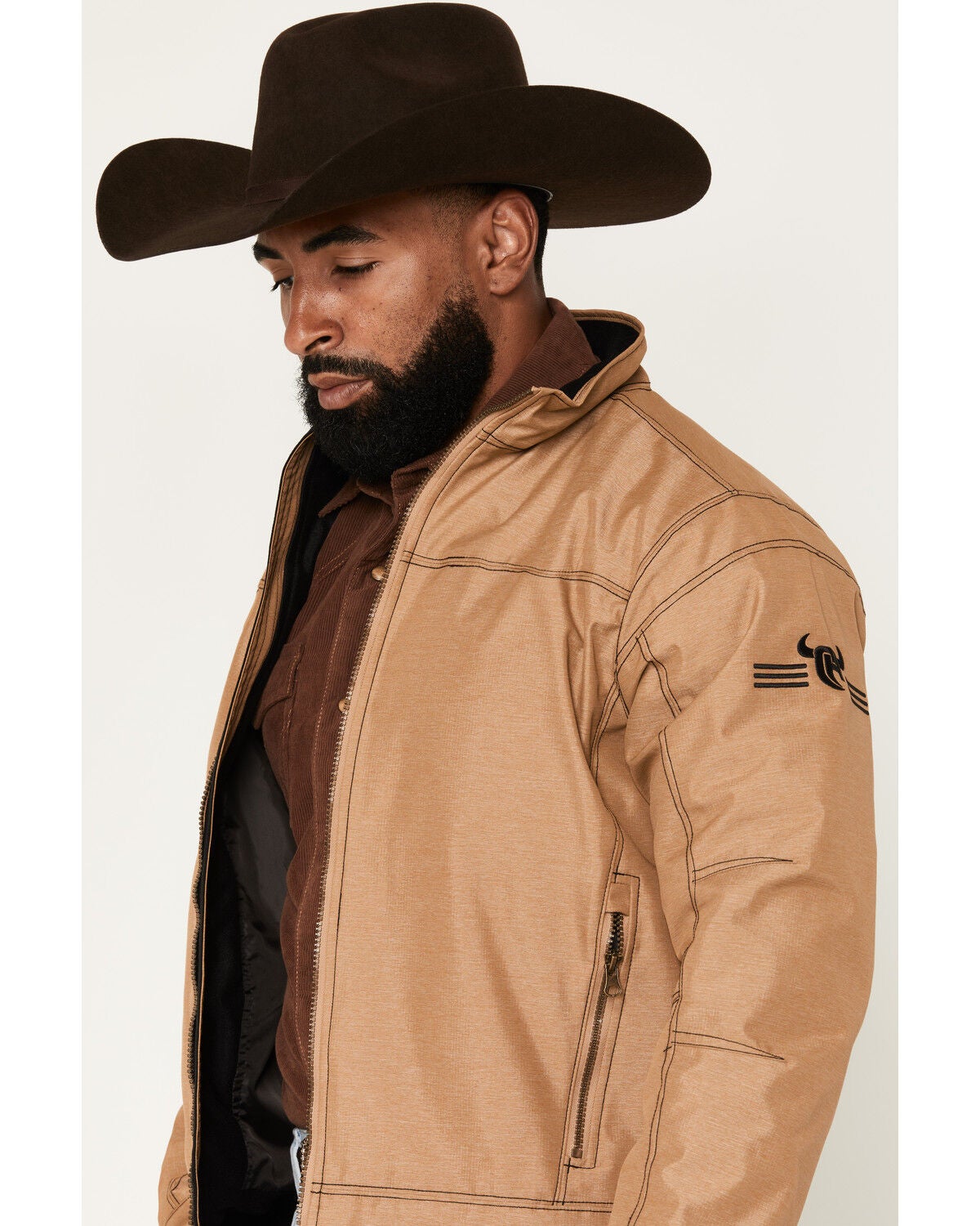 Image #2 - Cowboy Hardware Men's Fence Tech Woodsman Jacket, Camel, hi-res