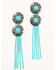 Image #1 - Idyllwind Women's All That Fringe Concho Earrings, Silver, hi-res