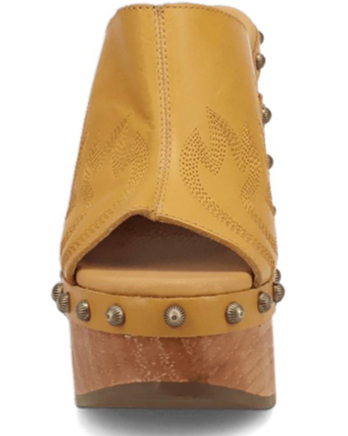 Image #4 - Dingo Women's Free Spirit Wooden Sandals, Mustard, hi-res