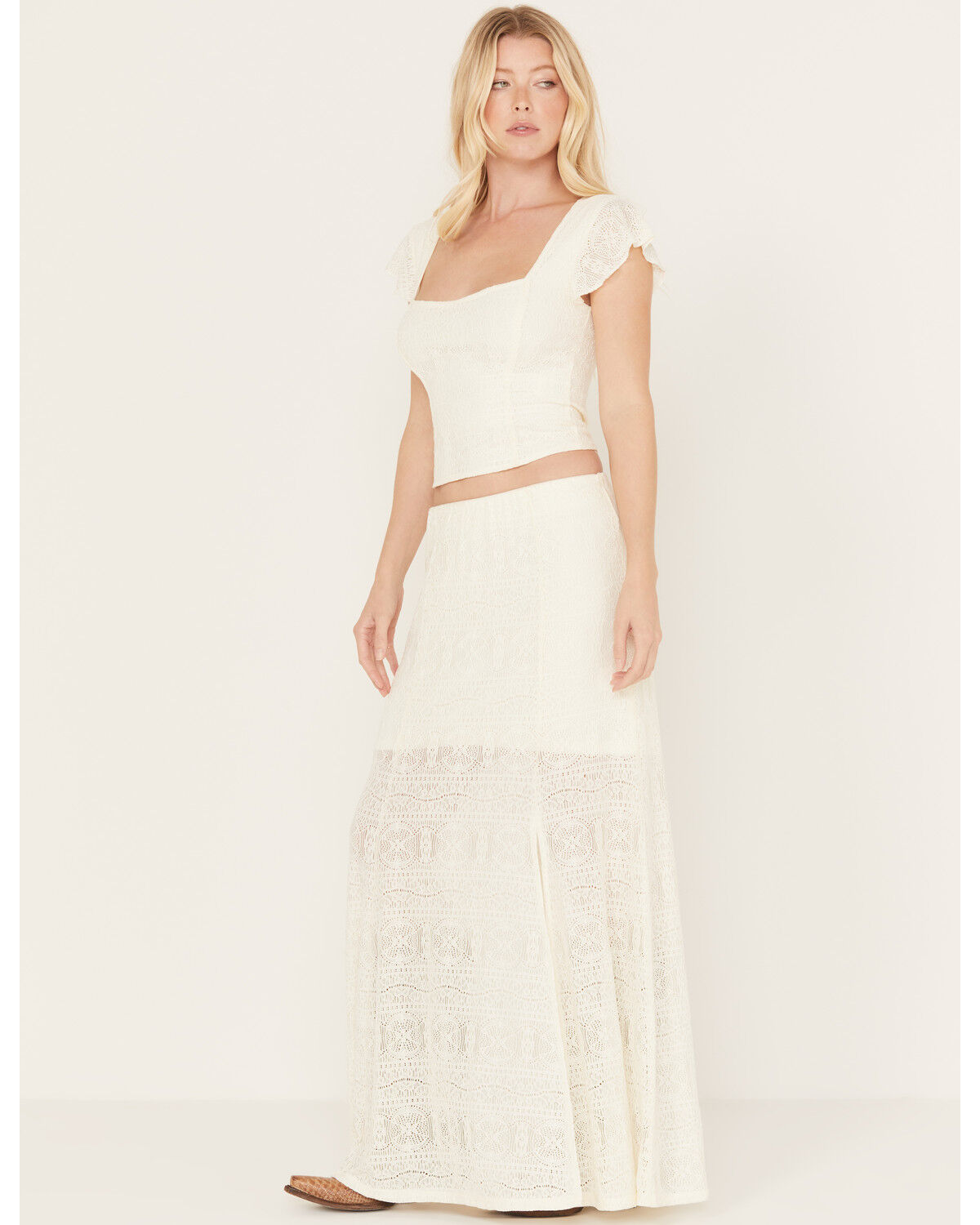 Image #1 - Idyllwind Women's Western Lady Maxi Skirt, Ivory, hi-res