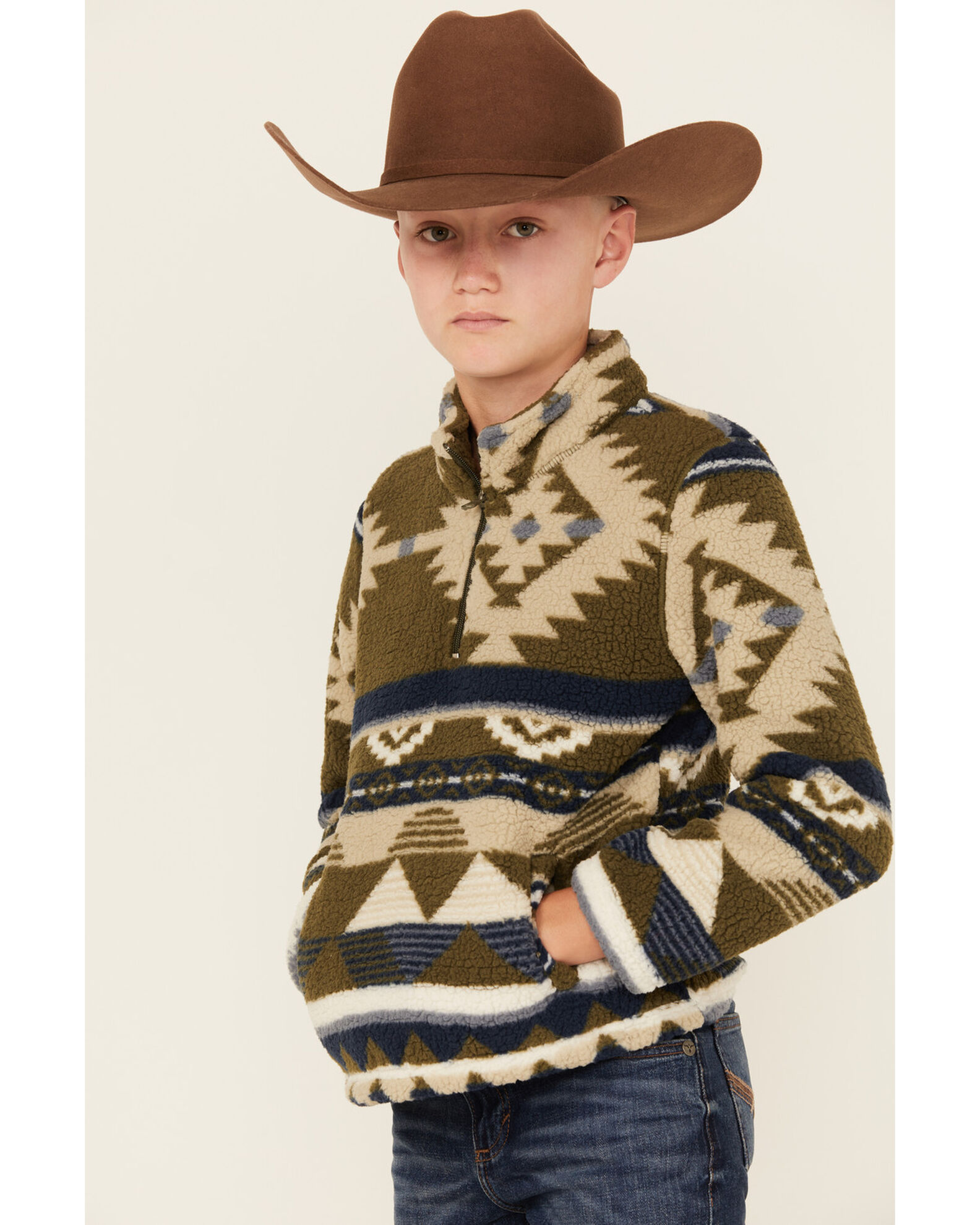 Boys sherpa pullovers cheap