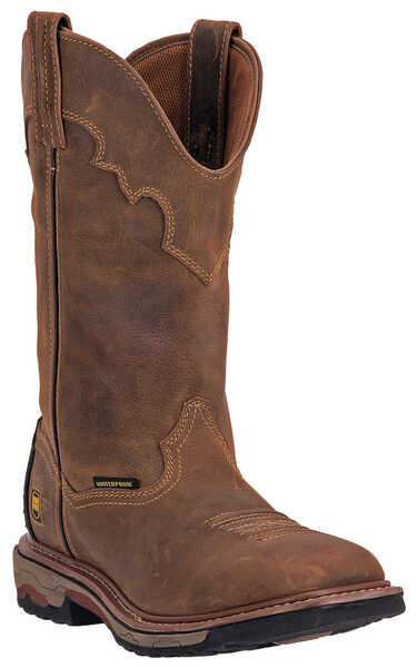 Dan Post Men's Blayde Waterproof Wellington Work Boots - Steel Toe, Saddle Tan, hi-res