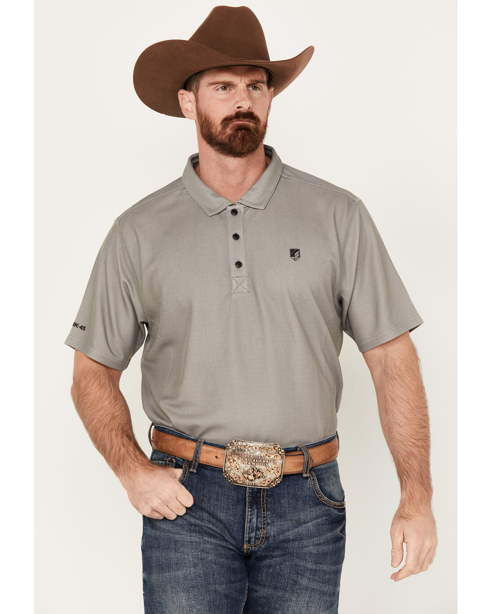 Rank 45 Men s Heeler Solid Short Sleeve Polo