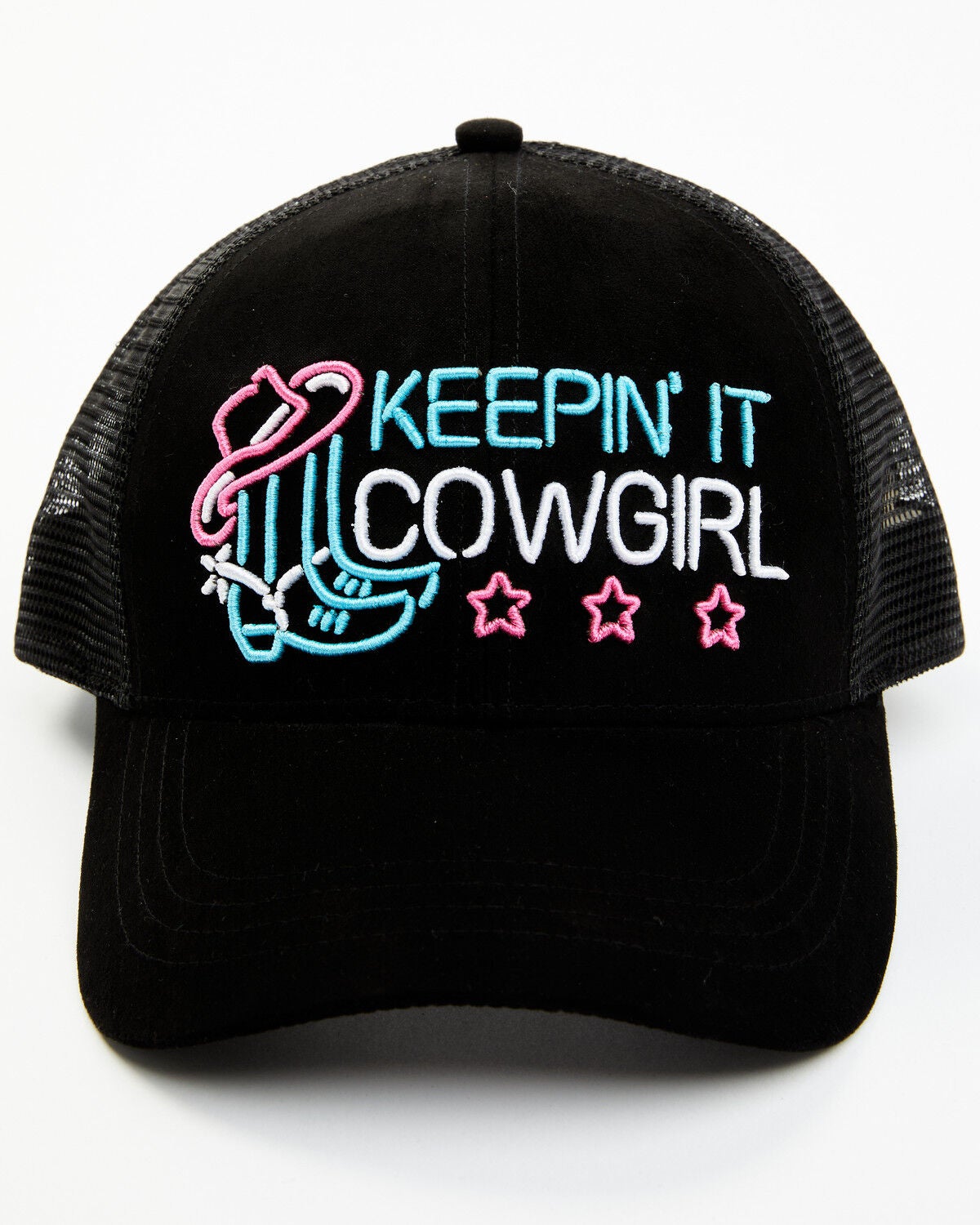Image #1 - Idyllwind Women's Keepin' It Cowgirl Neon Ball Cap, Black, hi-res
