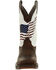 Image #5 - Durango Men's Flag Embroidery Western Performance Boots - Square Toe, Brown, hi-res