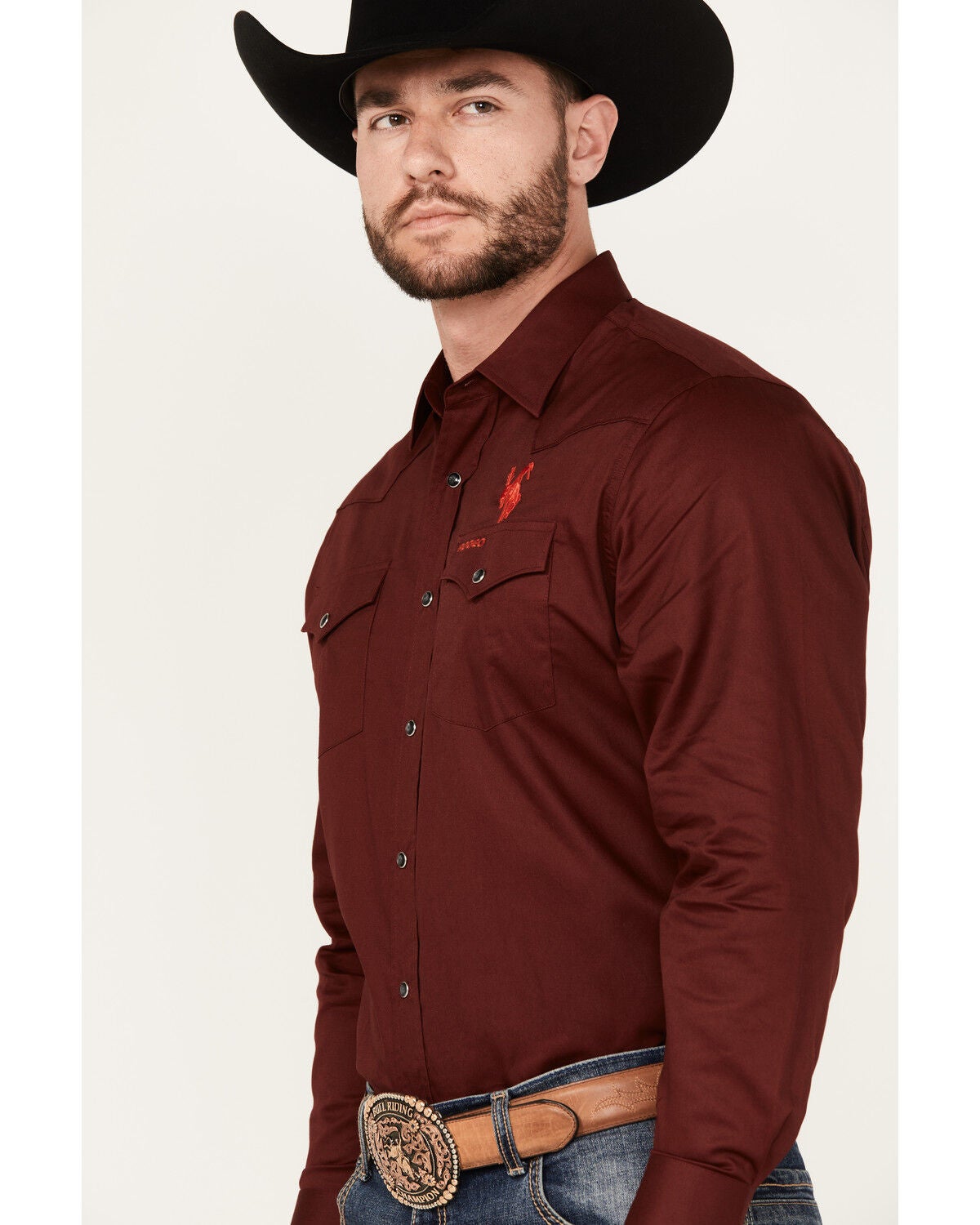 Image #2 - Rodeo Clothing Men's Mexico Bronco Long Sleeve Snap Western Shirt, , hi-res