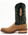Image #3 - RANK 45® Men's Archer Roughout Western Boots - Square Toe , Forest Green, hi-res