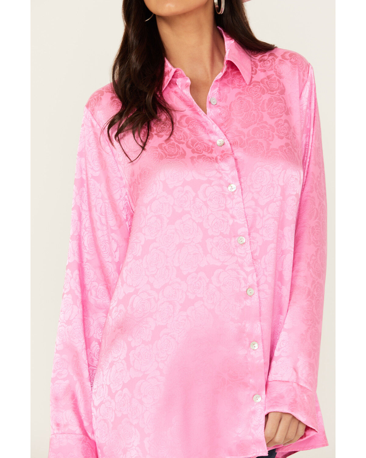 Image #3 - Show Me Your Mumu Women's Smith Button-Down Top, Bright Pink, hi-res