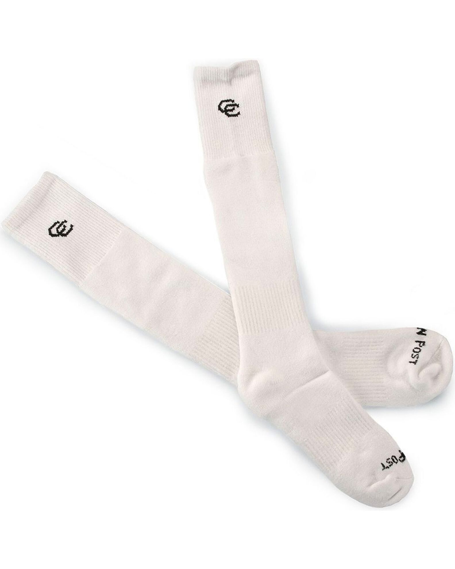 Image #2 - Dan Post Men's Cowboy Certified Boot Socks (2-Pack), White, hi-res