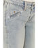 Image #2 - Rock & Roll Denim Girls' Light Wash Smile Pocket Denim Trousers, Light Wash, hi-res