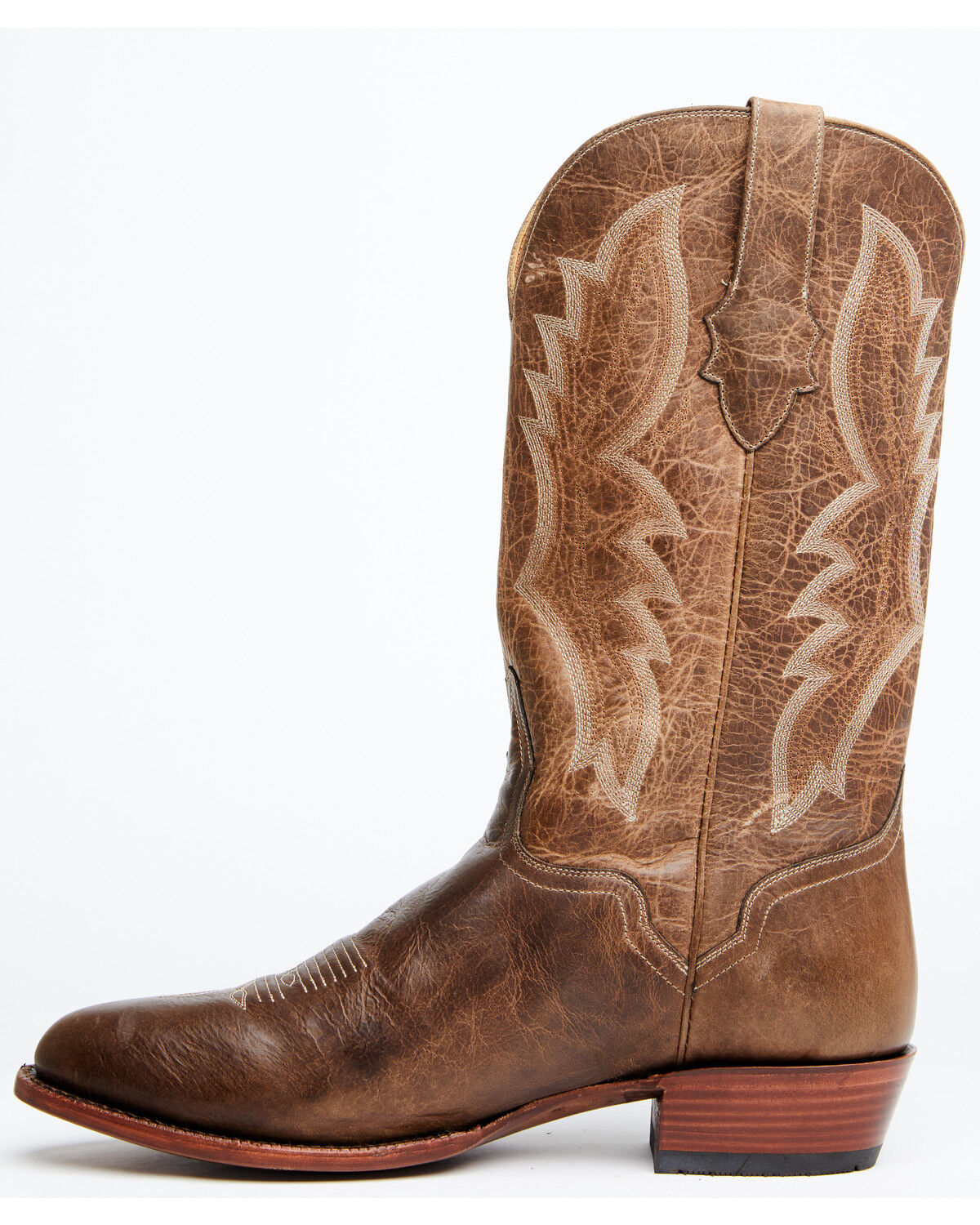 Image #3 - El Dorado Men's Sahara Western Boots - Round Toe, Dark Brown, hi-res