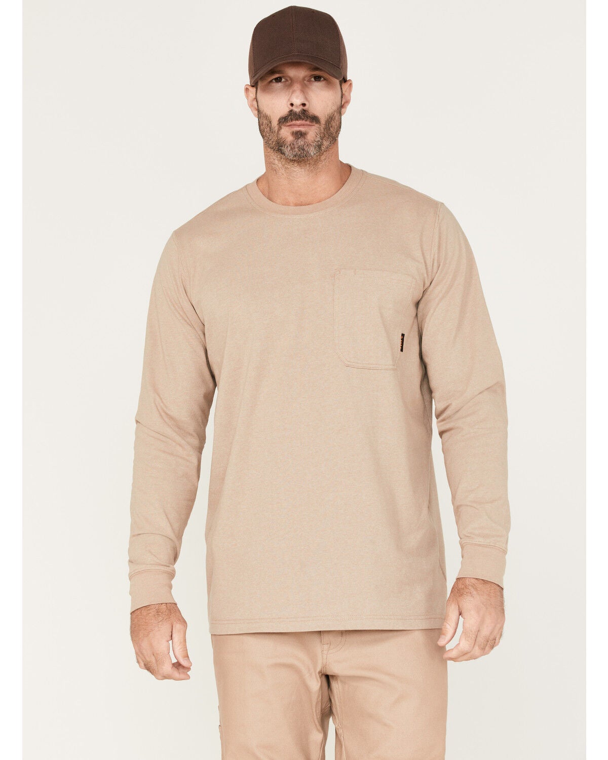Hawx Men's Forge Solid Work Pocket T-Shirt - Big & Tall, Natural, hi-res