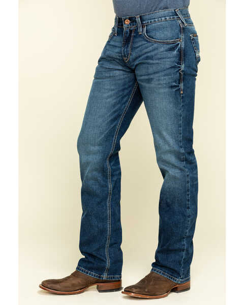 Image #3 - Ariat Men's M7 Rocker Summit Dark Stretch Stackable Slim Straight Jeans , Indigo, hi-res