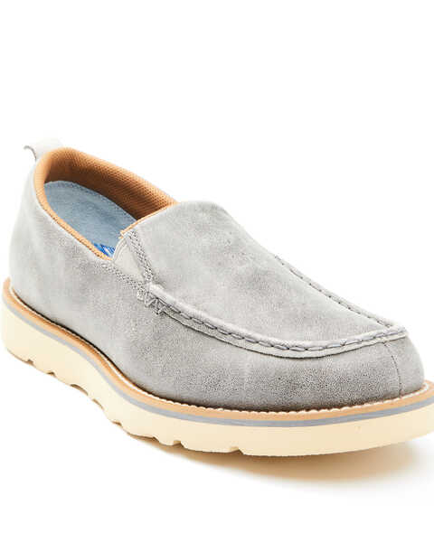 Wrangler Footwear Men's Casual Wedge Shoes - Moc Toe, Dark Grey, hi-res