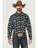 Image #1 - RANK 45® Men's Rodeo Large Paisley Print Long Sleeve Button-Down Western Shirt, Blue, hi-res