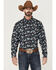 Image #1 - RANK 45® Men's Rodeo Large Paisley Print Long Sleeve Button-Down Western Shirt , Blue, hi-res