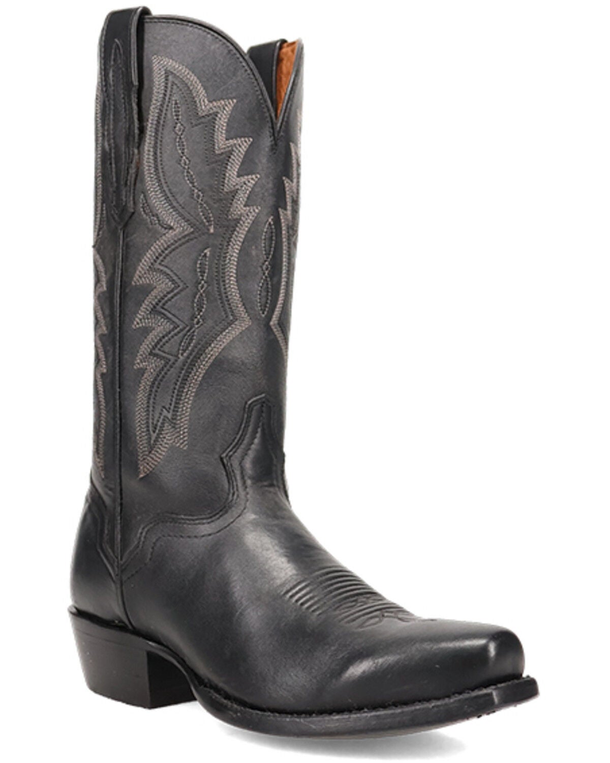 El Dorado Men's Handmade Vanquished Calf Western Boots - Square Toe, Black, hi-res