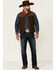Image #2 - Scully Men's Vintage Brown Trimmed Leather Zip-Front Vest, Brown, hi-res