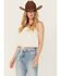 Image #1 - Free People Women's Because Of You Tank Top, Ivory, hi-res