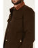 Image #4 - Pendleton Men's Solid Olive Canvas Snap-Down Shirt Jacket, Green/brown, hi-res