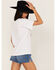 Image #4 - Hooey Women's Boot Barn Exclusive Pabst Logo Short Sleeve Graphic Tee, White, hi-res