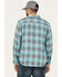 Brixton Men's Bowery Soft Weave Long Sleeve Button Down Flannel Shirt, Teal, hi-res