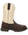 Image #2 - Durango Men's Maverick XP Waterproof Western Work Boots - Steel Toe, Chocolate, hi-res