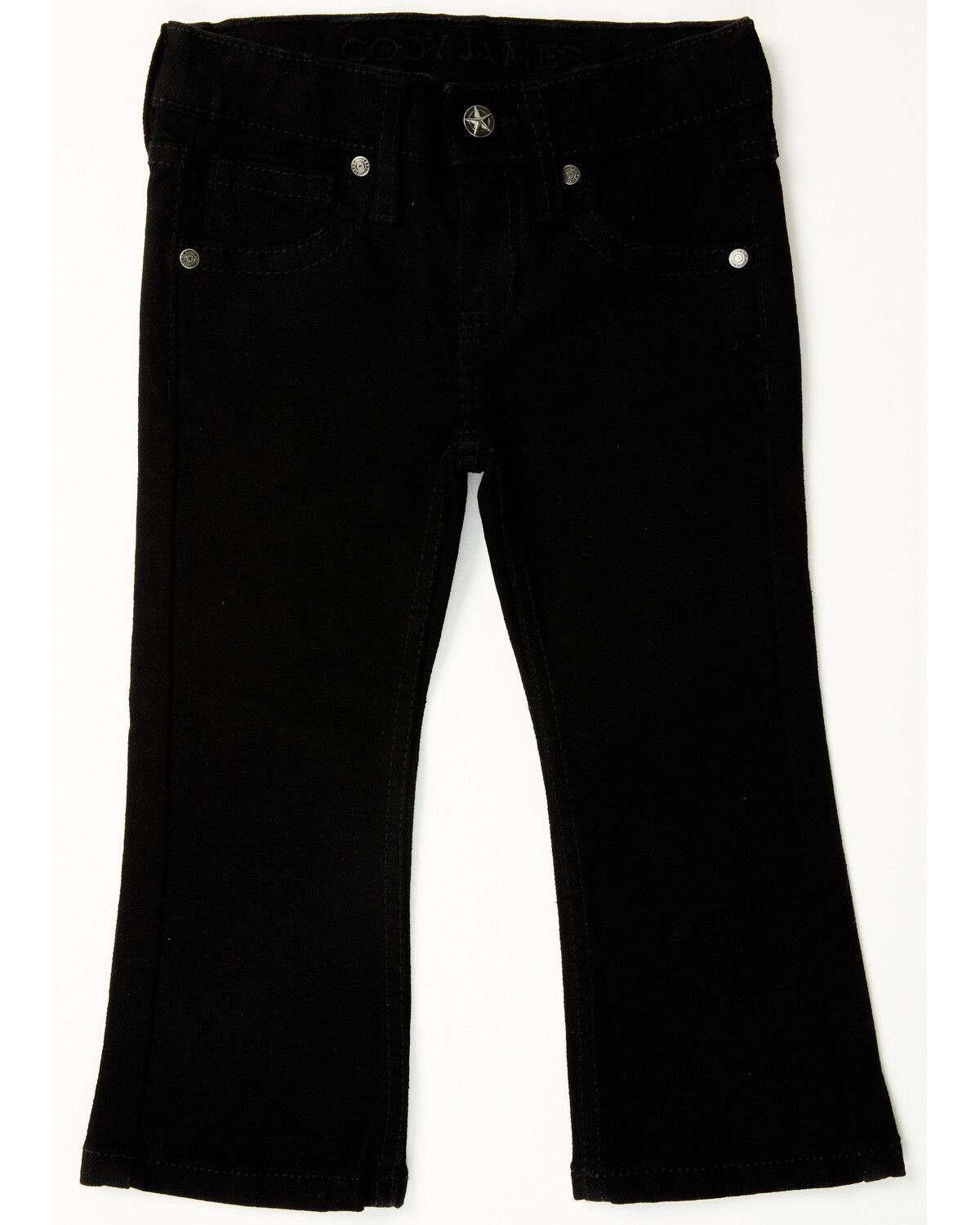 Image #1 - Cody James Toddler Boys' Night Rider Slim Bootcut Comfort Stretch Denim Jeans, Black, hi-res