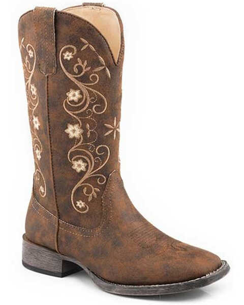 Roper Women's Bailey Western Boots - Square Toe, Brown, hi-res