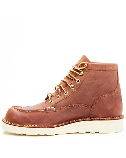 Image #5 - Danner Men's Bull Run Lace-Up Work Boots - Soft Toe, Red, hi-res