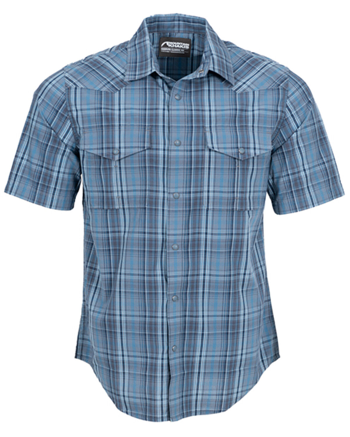 Image #1 - Mountain Khakis Men's Rodeo Short Sleeve Woven Shirt, Blue, hi-res