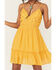 Image #3 - Shyanne Women's Bustier Tie Back Lace Mini Dress, Gold, hi-res
