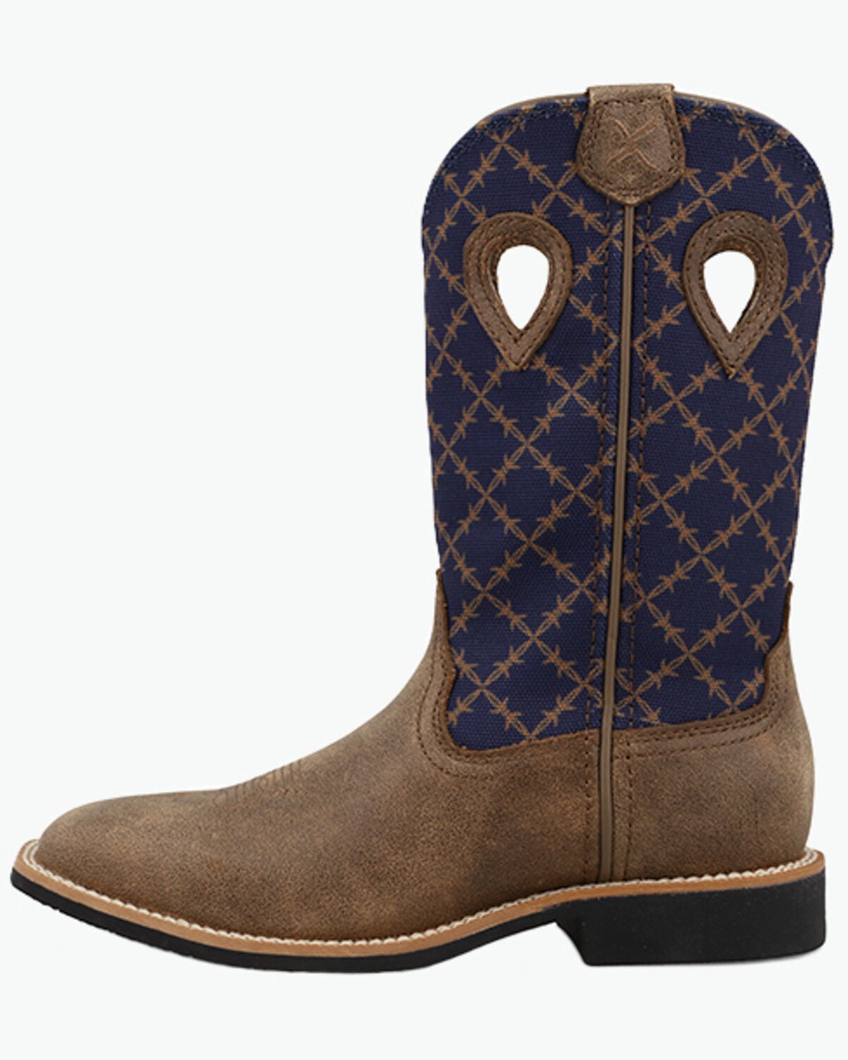 Image #3 - Twisted X Boys' Top Hand Performance Western Boots - Broad Square Toe, Navy, hi-res