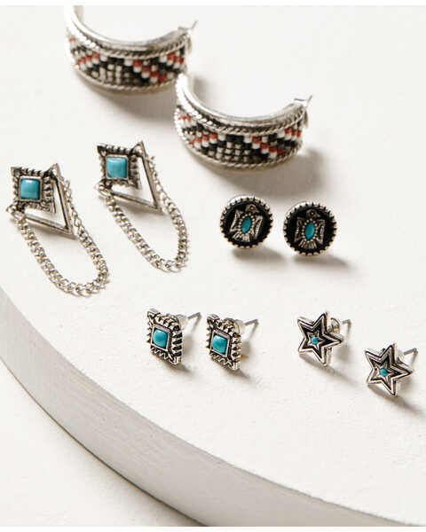 Idyllwind Women's Courtland Earring Set - 5-Piece, Silver, hi-res