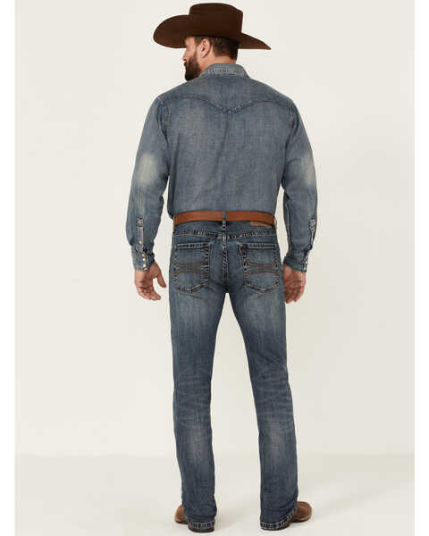 Image #1 - Hooey by Rock & Roll Denim Men's Revolver Medium Vintage Stretch Slim Straight Jeans, Blue, hi-res