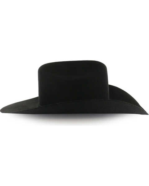 Image #3 - Rodeo King Low Rodeo 7X Felt Cowboy Hat, Black, hi-res