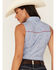 Image #4 - Rock & Roll Denim Women's Tile Print Sleeveless Snap Western Core Shirt, Blue, hi-res