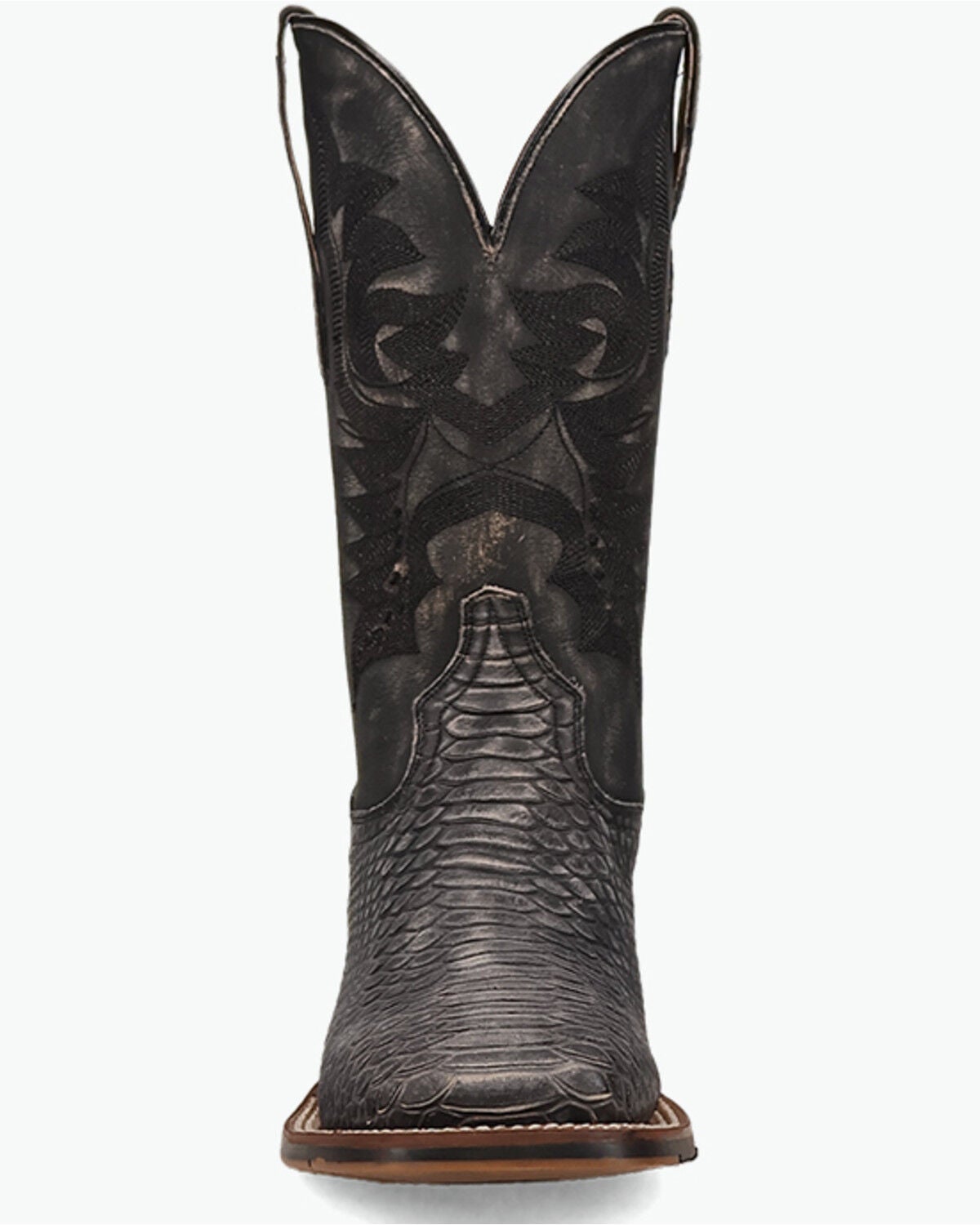 Image #4 - Dan Post Men's Boot Barn Exclusive Python Print Western Boots - Broad Square Toe, Black, hi-res