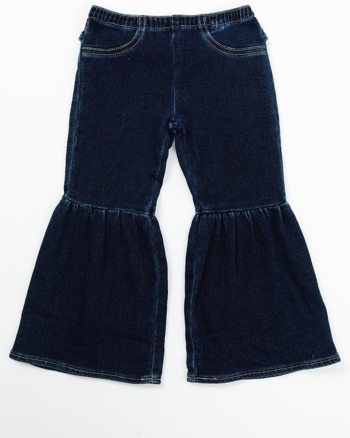 Wrangler Toddler Girls' Dark Wash Flare Pants, Dark Wash, hi-res