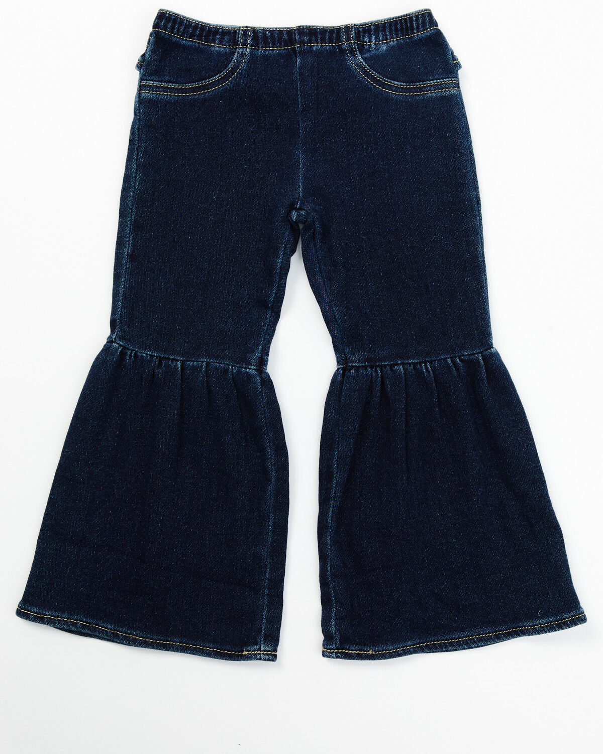Image #1 - Wrangler Toddler Girls' Dark Wash Flare Pants, Dark Wash, hi-res