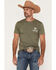 Image #2 - Ariat Men's Boot Barn Exclusive Logo Short Sleeve Graphic T-Shirt, Olive, hi-res