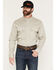 Image #1 - Hawx Men's FR Langdon Solid Long Sleeve Button-Down Work Shirt, Tan, hi-res